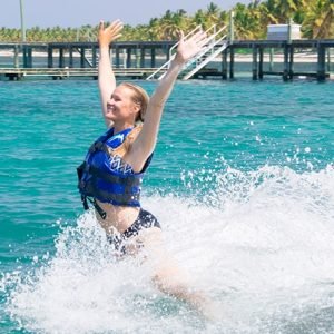 Swimming with 2 Dolphin