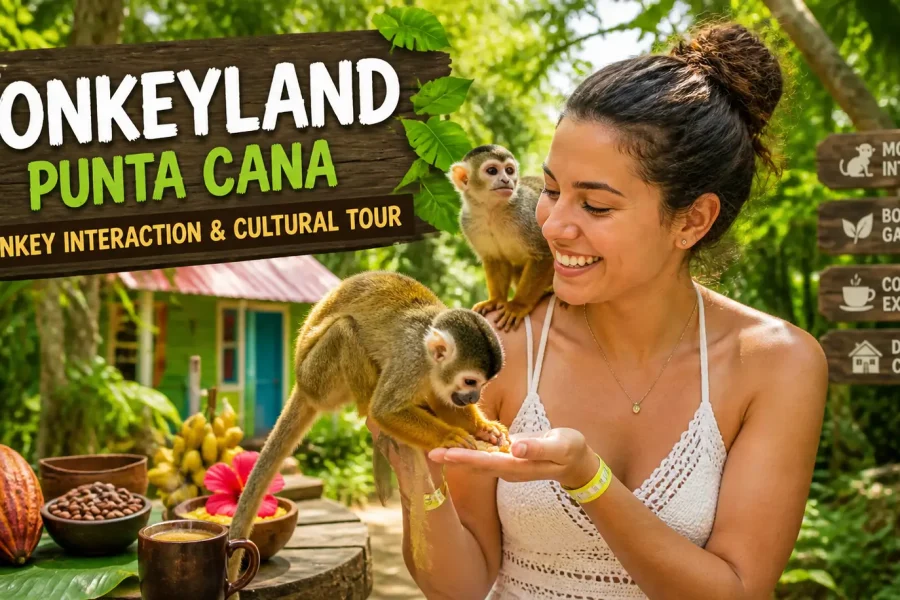 Monkeyland Punta Cana – Monkey Interaction & Plantation Safari Tour